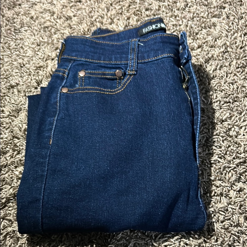 Fashion Nova Blue High Rise Jeans Classic Style